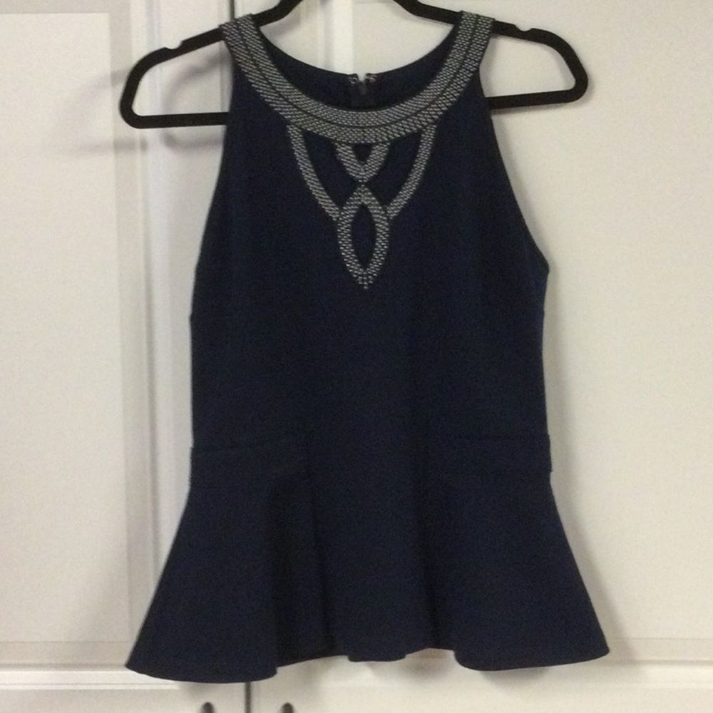 NY&CO Blue Peplum Top